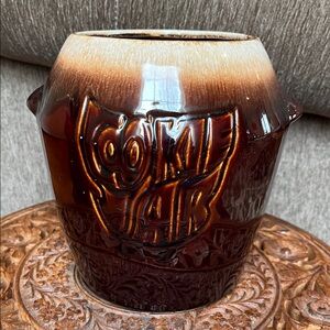 Vintage McCoy Pottery Brown Drip Glaze Cookie Jar 7024 MCM
